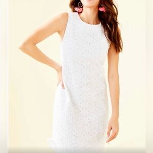 Lilly Pulitzer White Lace Midi Dress
